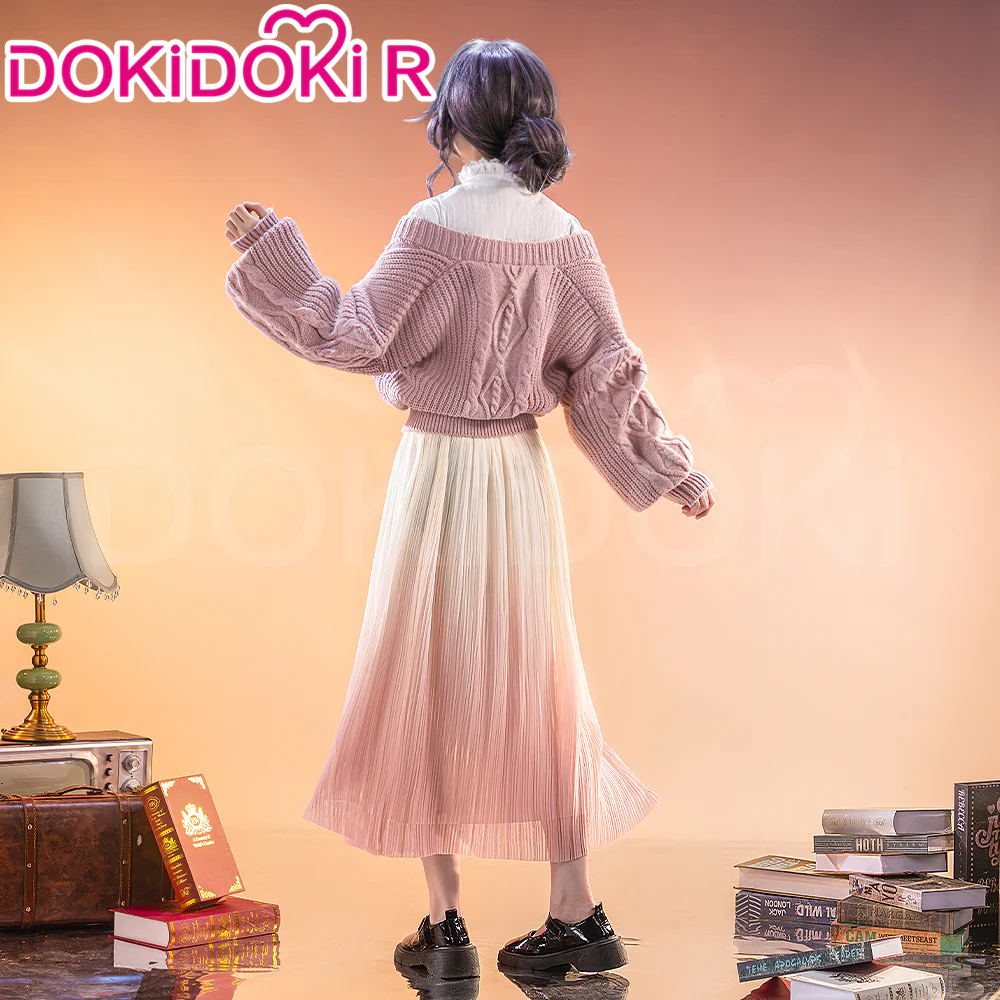 【In Stock】DokiDoki-R Anime The Fragrant Flower Blooms With Dignity Cosplay Waguri Kaoruko Costume Pink Date Dress Kaoru Hana wa Rin to Saku - Image 4