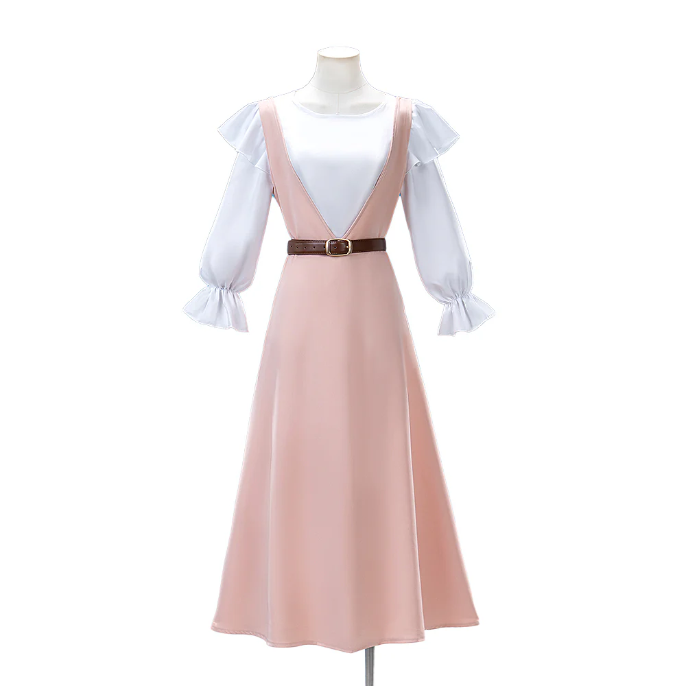 【In Stock】【Size S-2XL】DokiDoki-N Anime The Fragrant Flower Blooms With Dignity Cosplay Waguri Kaoruko  Costume Pink Dress Kaoru Hana wa Rin to Saku - Image 5