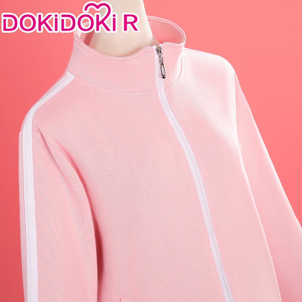 【In Stock】【Size S-2XL】Dokidoki-R Anime Bocchi The Rock! Cosplay Gotou Hitori Costume Pink Sports Wear Grey Skirt - Image 5