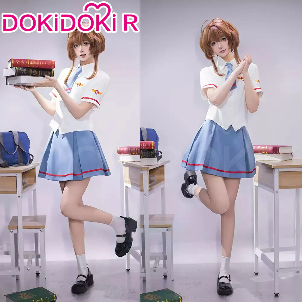 【In Stock】【Size XS-2XL】DokiDoki-R Anime Cardcaptor Sakura Cosplay Sakura Avalon / Syaoran Li Summer School Uniform Costume - Image 2