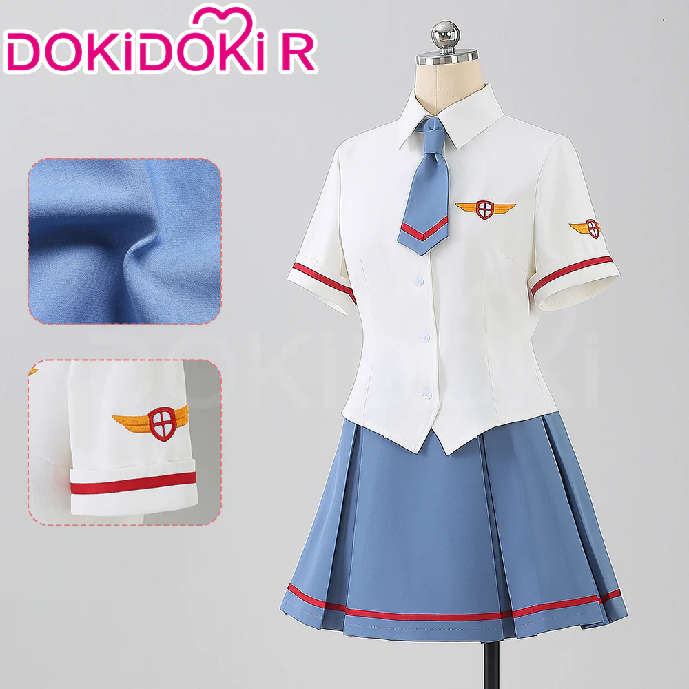 【In Stock】【Size XS-2XL】DokiDoki-R Anime Cardcaptor Sakura Cosplay Sakura Avalon / Syaoran Li Summer School Uniform Costume - Image 3