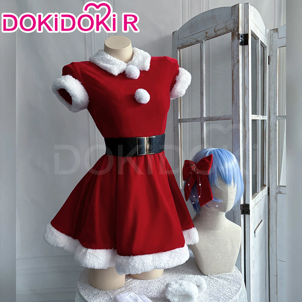 【In Stock】【Size S-2XL】DokiDoki-R Anime Cosplay Costume Red White Christmas - Image 5