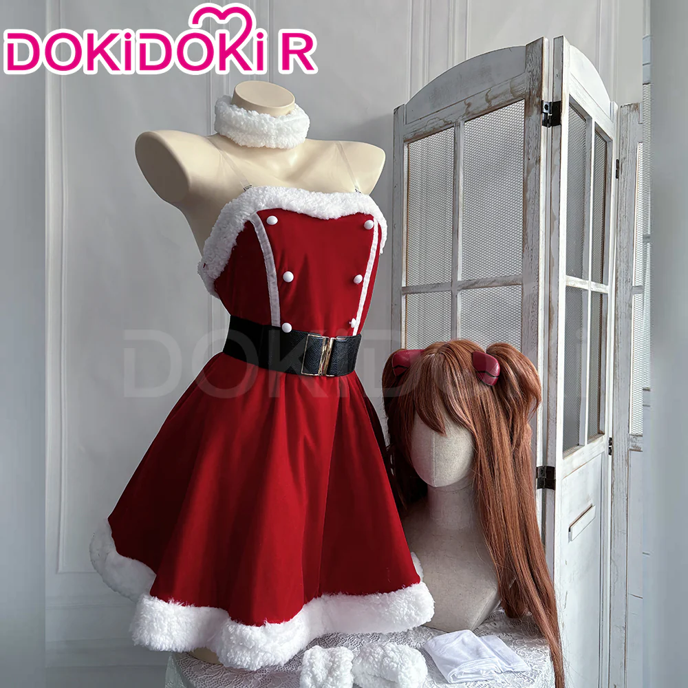 【In Stock】【Size S-2XL】DokiDoki-R Anime Cosplay Costume Red White Christmas - Image 6