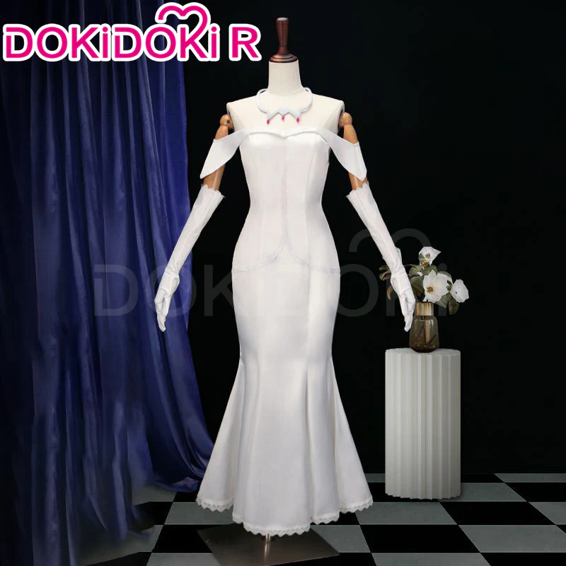 【In Stock】【Size S-2XL】DokiDoki-R Anime Cosplay Emiliia Costume White Dress - Image 2