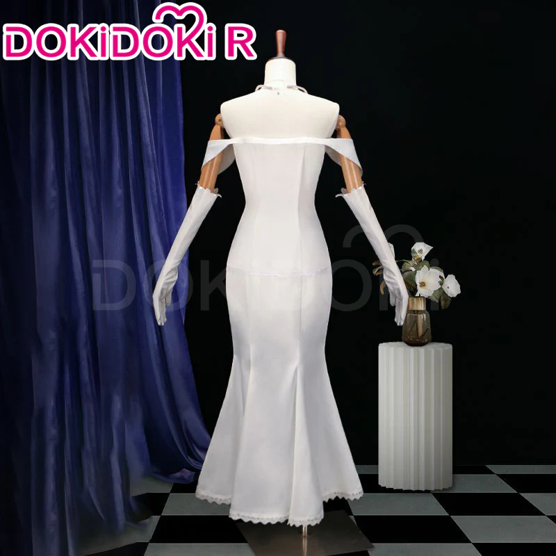 【In Stock】【Size S-2XL】DokiDoki-R Anime Cosplay Emiliia Costume White Dress - Image 3