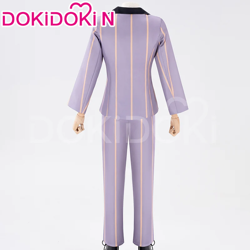 【In Stock】【Size S-3XL】DokiDoki-N Anime Hell Hotel Cosplay Costume Lilac Stripes Suit - Image 2