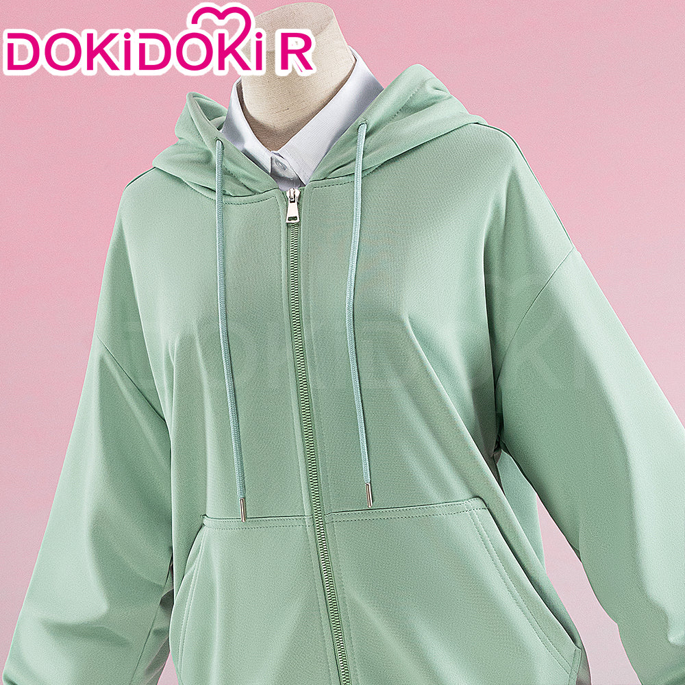 【In Stock】【Size S-3XL】Dokidoki-R Anime DDD Cosplay Costume Green Hoodie - Image 3