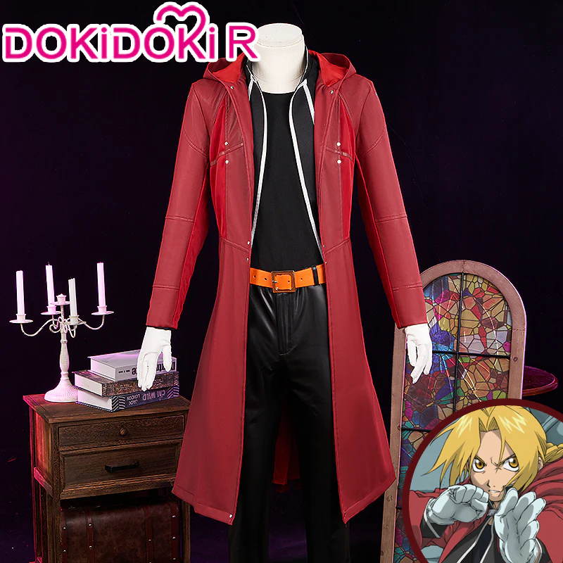 【In Stock】【Size S-2XL】DokiDoki-R Anime FULLMETAL ALCHEMIST Cosplay Edward Elric Costume