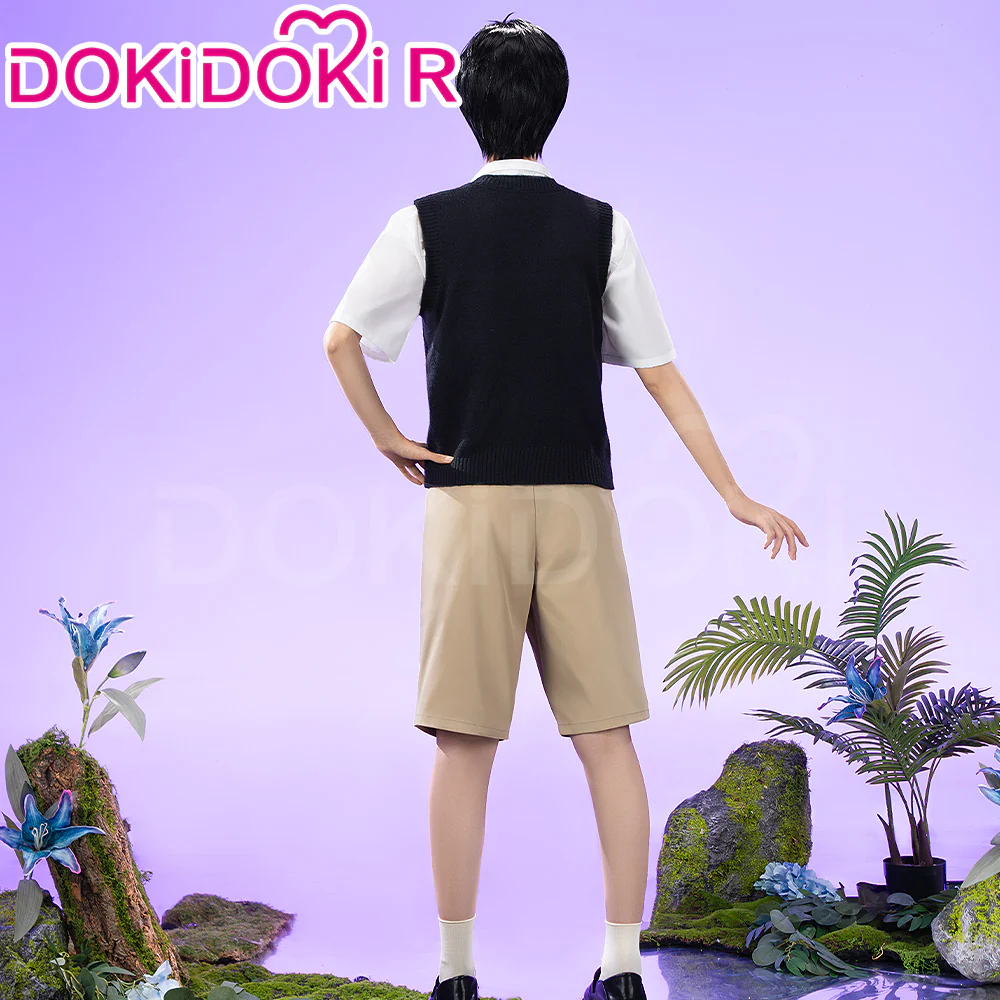 【In Stock】【Size S-3XL】DokiDoki-R Game Cosplay Costume White Shirt Black Vest Casual Suit - Image 2
