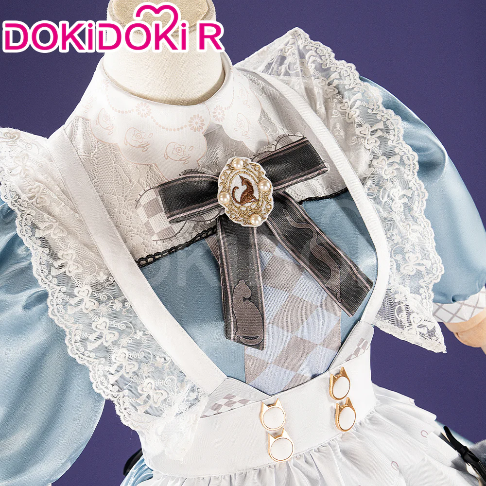 【In Stock】【Size S-3XL】DokiDoki-R Game Infinity Nikki Cosplay Nikki Costume Blue Dress Breezy Tea Time: Siesta - Image 4