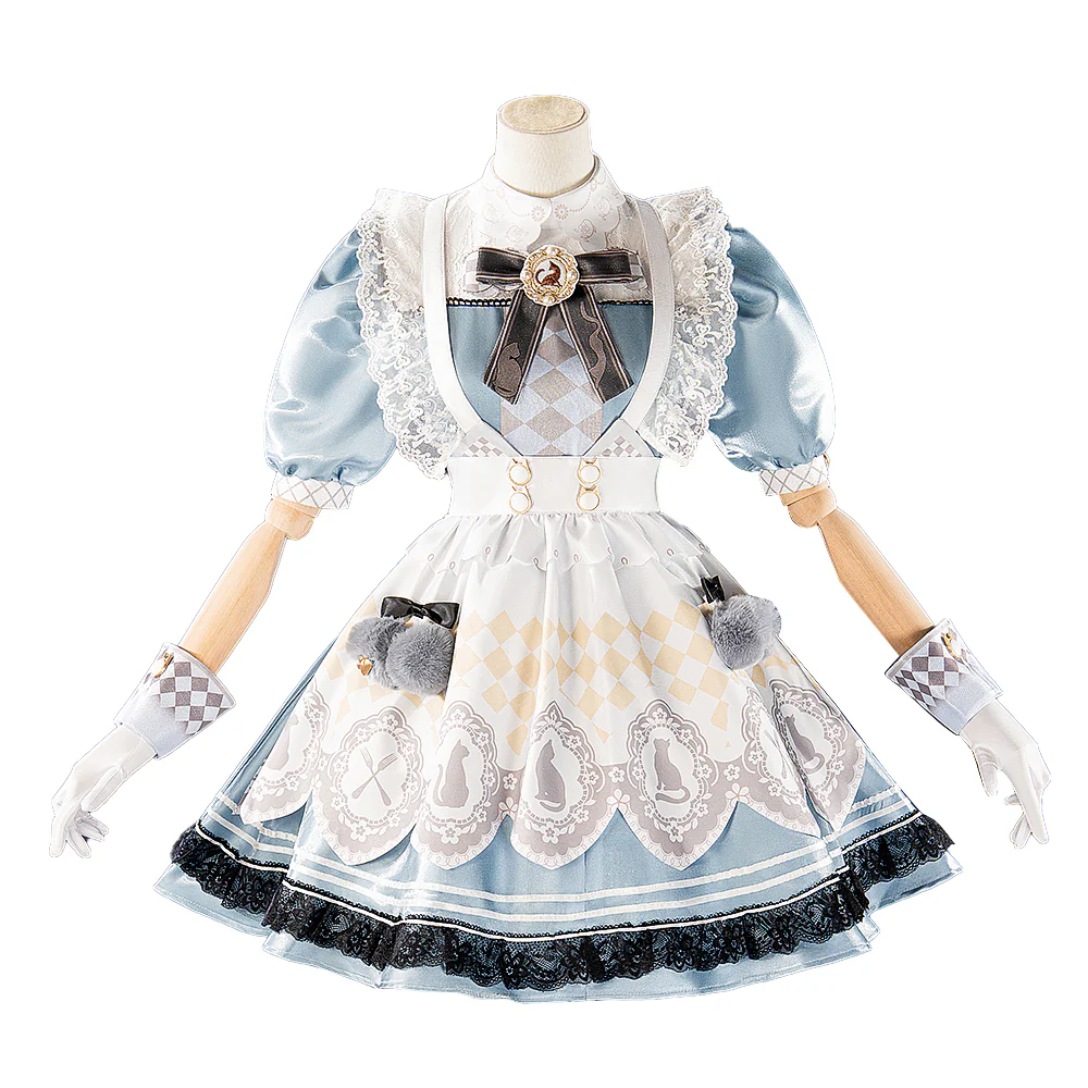 【In Stock】【Size S-3XL】DokiDoki-R Game Infinity Nikki Cosplay Nikki Costume Blue Dress Breezy Tea Time: Siesta - Image 5