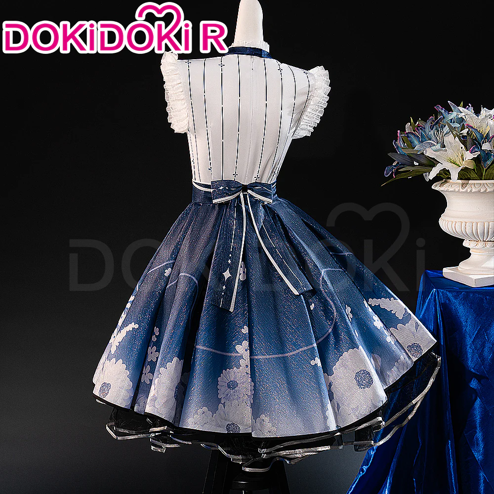 【IN STOCK】【Size S-3XL】DokiDoki-R Game Infinity Nikki Cosplay Nikki Costume Blue Dress Floral Memory - Image 2