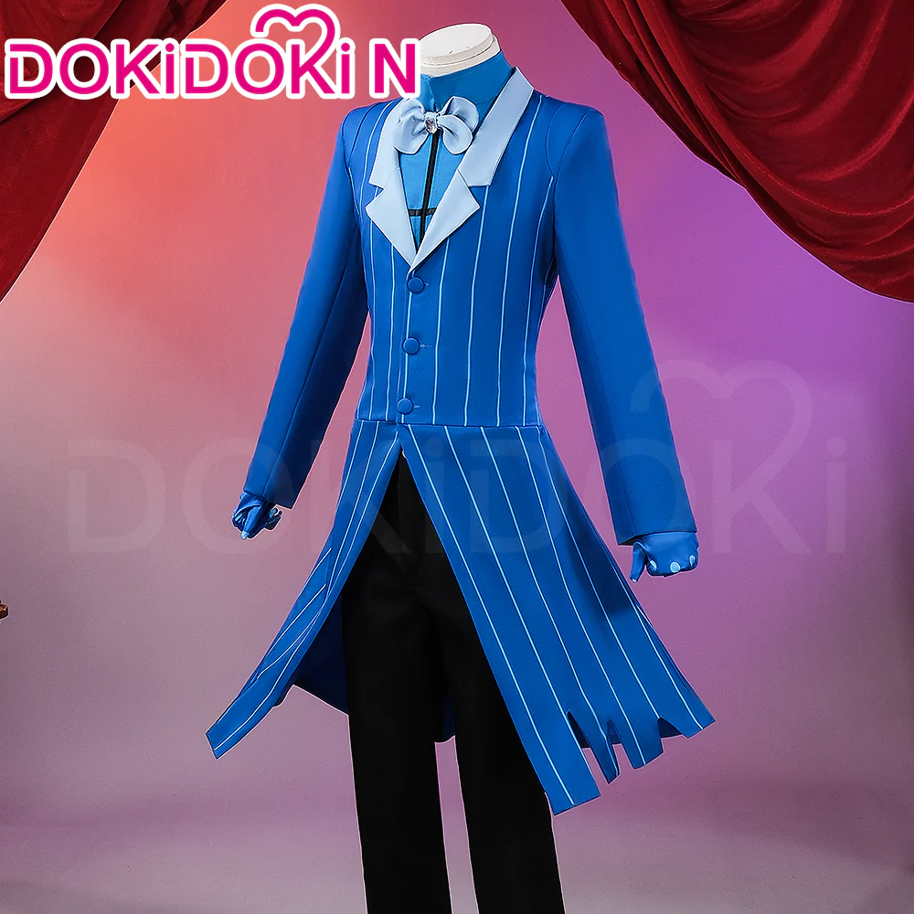 【Ready For Ship】【Last Batch】【Size S-4XL】DokiDoki-N Anime Hell Hotel Cosplay Blue Suit Costume - Image 3