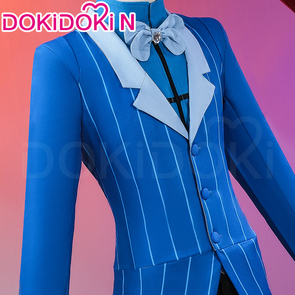 【Ready For Ship】【Last Batch】【Size S-4XL】DokiDoki-N Anime Hell Hotel Cosplay Blue Suit Costume - Image 4