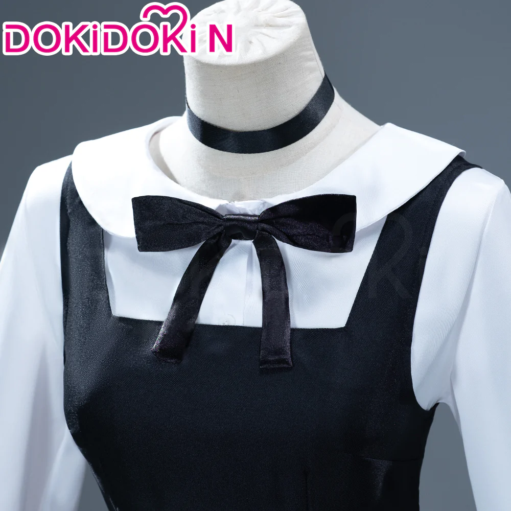 【Partially Ready For Ship】【Size XS-2XL】DokiDoki-N Anime Cosplay Costume White Long Sleeve Blouse Blue / Black Dress - Image 11