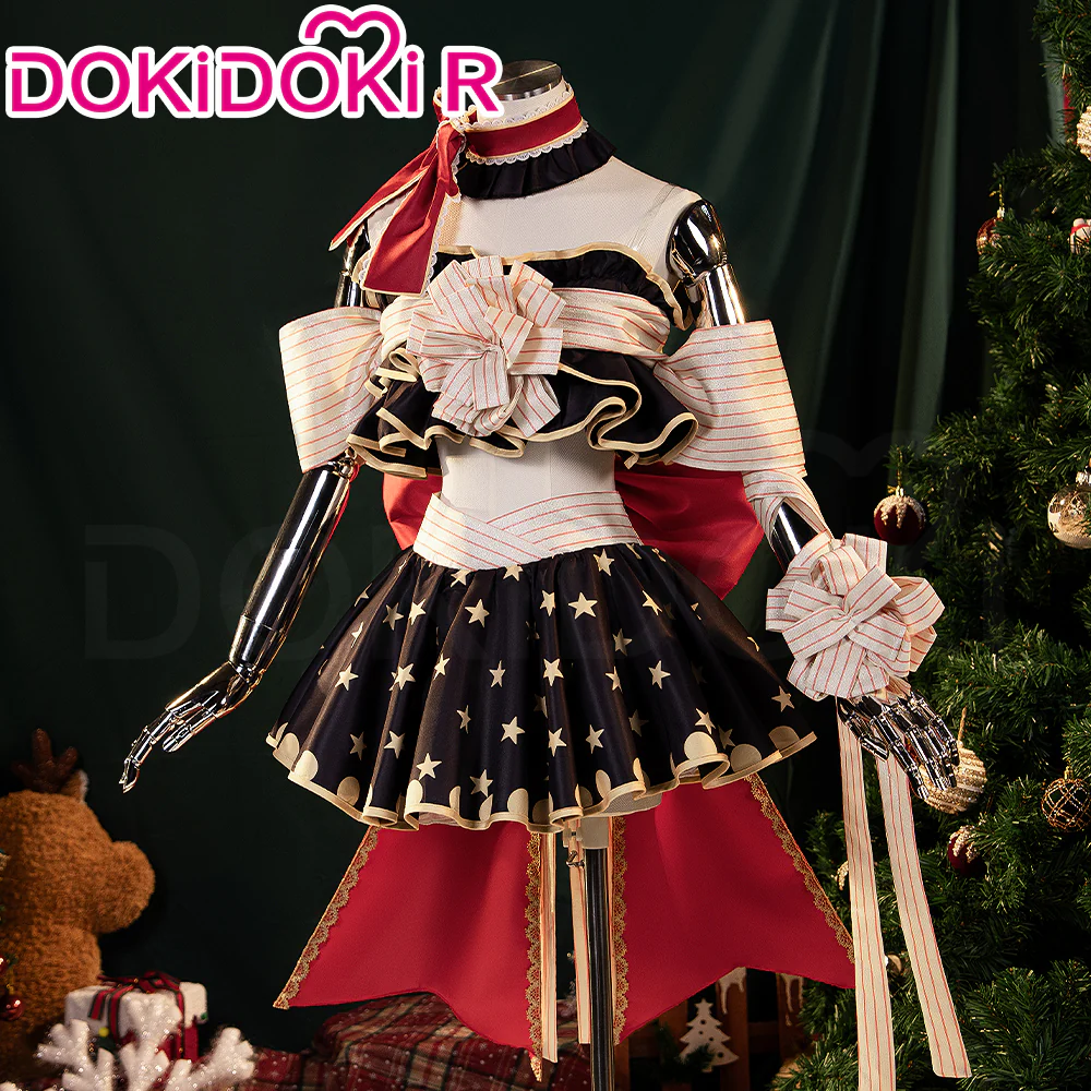 【In Stock】【Size XS-2XL】DokiDoki-R Anime LoveLive! School Idol Project Cosplay Yazawa Nico Black White Red Dress Costume / Hat Christmas Wearing