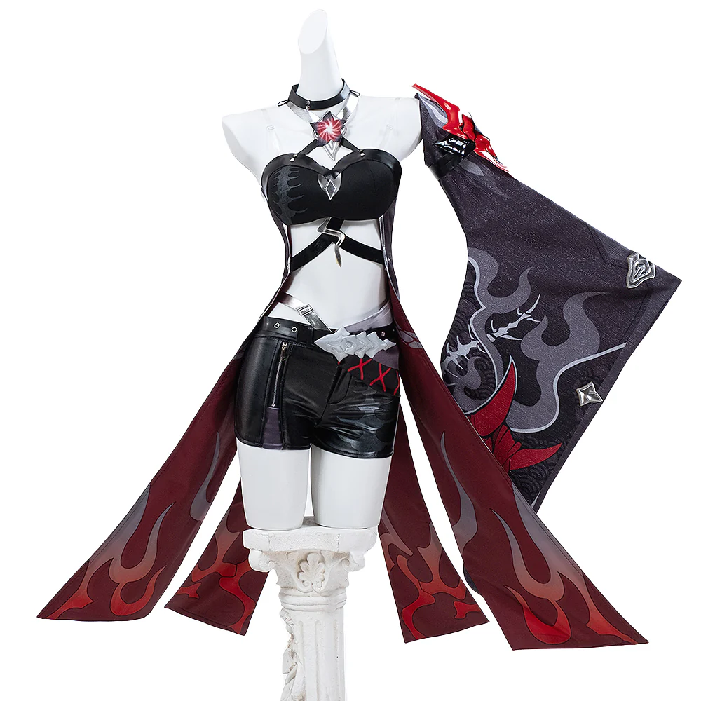 【In Stock】【Size XS-3XL】DokiDoki-N Game Honkai: Star Rail Cosplay Acheron Costume White Hair Ver. - Image 5