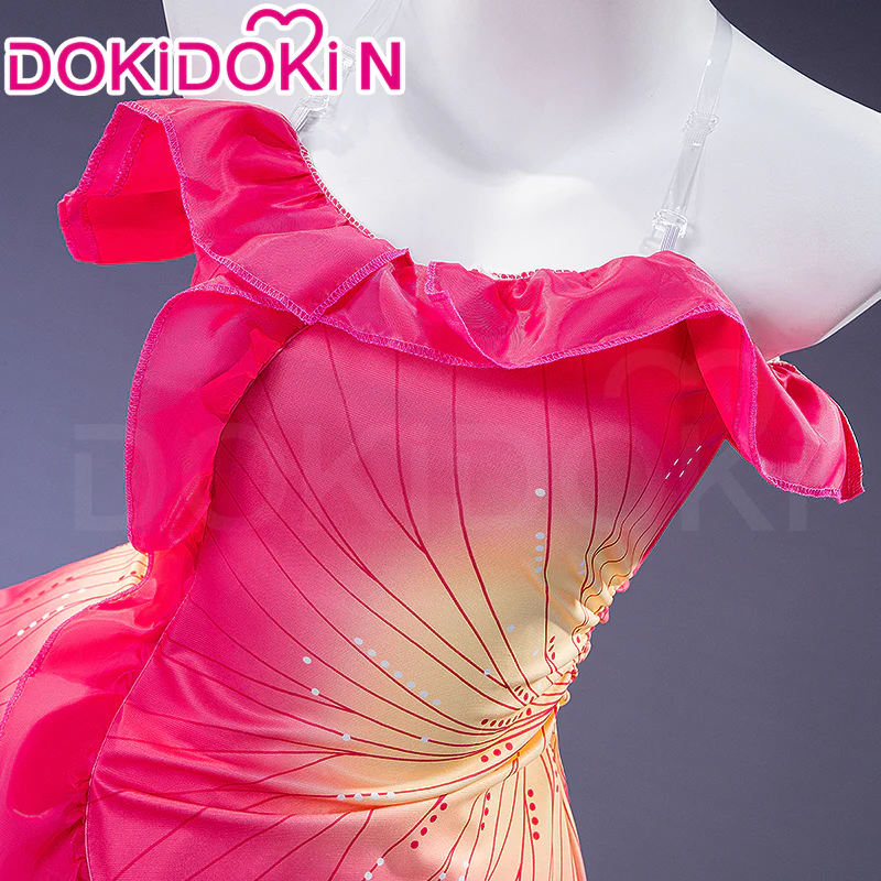 【In Stock】【Size XS-3XL】DokiDoki-N Movie Cosplay Costume Peach Yellow Dress - Image 3