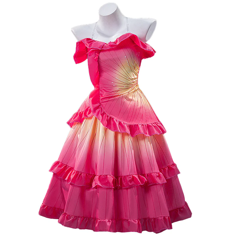 【In Stock】【Size XS-3XL】DokiDoki-N Movie Cosplay Costume Peach Yellow Dress - Image 5