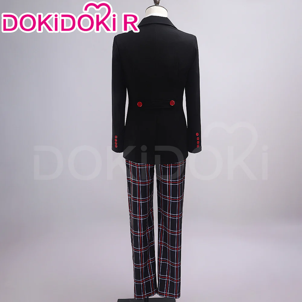 【Size XS-3XL】DokiDoki-R Anime Cosplay School Uniform Costume Black Suit Plaid Pants Casual Wear - Image 2