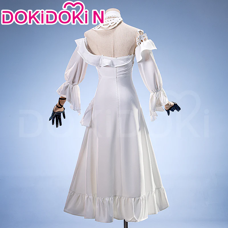 【In Stock】【Size XS-3XL】DokiDoki-N Game Wuthering Waves Cosplay Phrolova Costume White Dress - Image 3