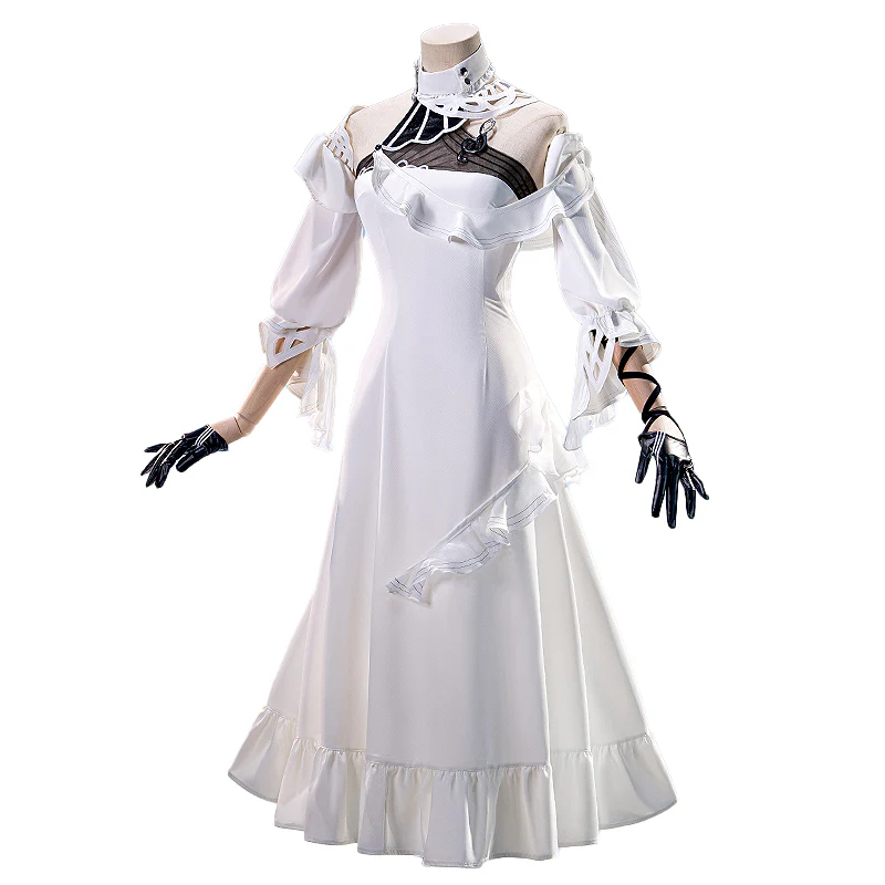 【In Stock】【Size XS-3XL】DokiDoki-N Game Wuthering Waves Cosplay Phrolova Costume White Dress - Image 5