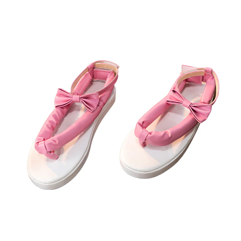 DokiDoki Anime Cosplay Japanese White Pink Shoes - Image 3