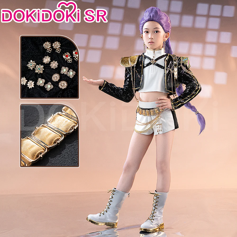 【Kids Version】【Ready For Ship】【Height Fits 110-160cm】【Last Batch】DokiDoki-SR Movie Anime KPOP KILLER Cosplay Costume GOLD SERIES Children Version