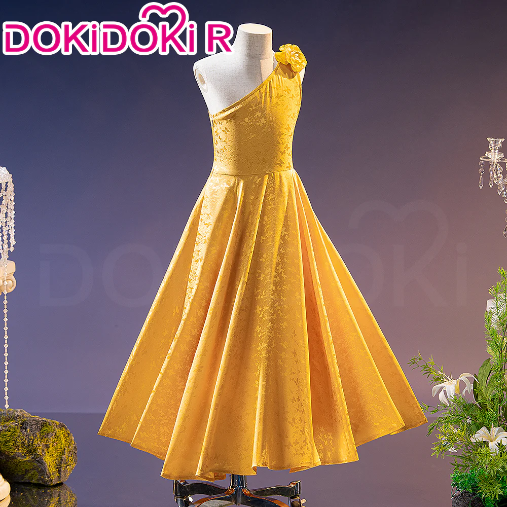 【Kids Version】【Height Fits 120-160cm】DokiDoki-R Anime Cosplay Costume Rabbit Yellow Dress - Image 2
