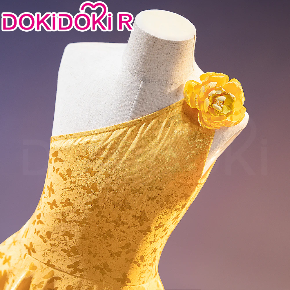 【Kids Version】【Height Fits 120-160cm】DokiDoki-R Anime Cosplay Costume Rabbit Yellow Dress - Image 4