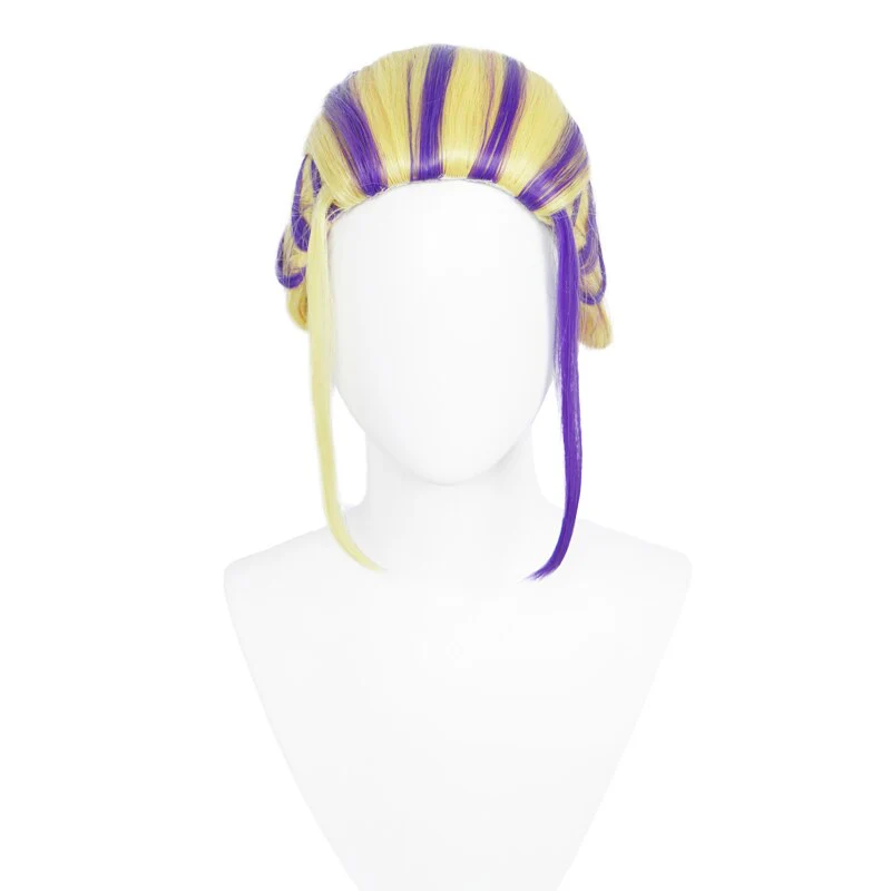 【Last Batch】【Ready For Ship】DokiDoki Anime Cosplay Wig Hair Male Yellow Purple - Image 4