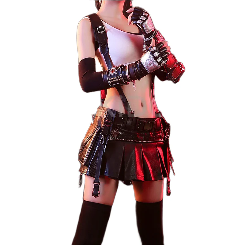 【 Ready For Ship】DokiDoki-SR Tiffaa Lockhart Cosplay Black White Costume Women - Image 4