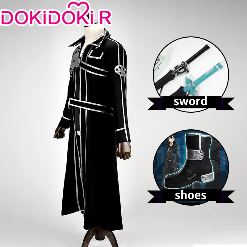 【Ready For Ship】DokiDoki-R Anime Sword Art Online Cosplay Kirigaya Kazuto Cosplay Costume/Shoes - Image 2