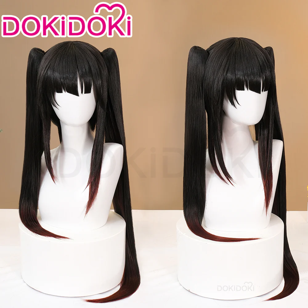 【Ready For Ship】DokiDoki Anime DATE A LIVE Cosplay Tokisaki Kurumi Wig Long Straight Black Hair