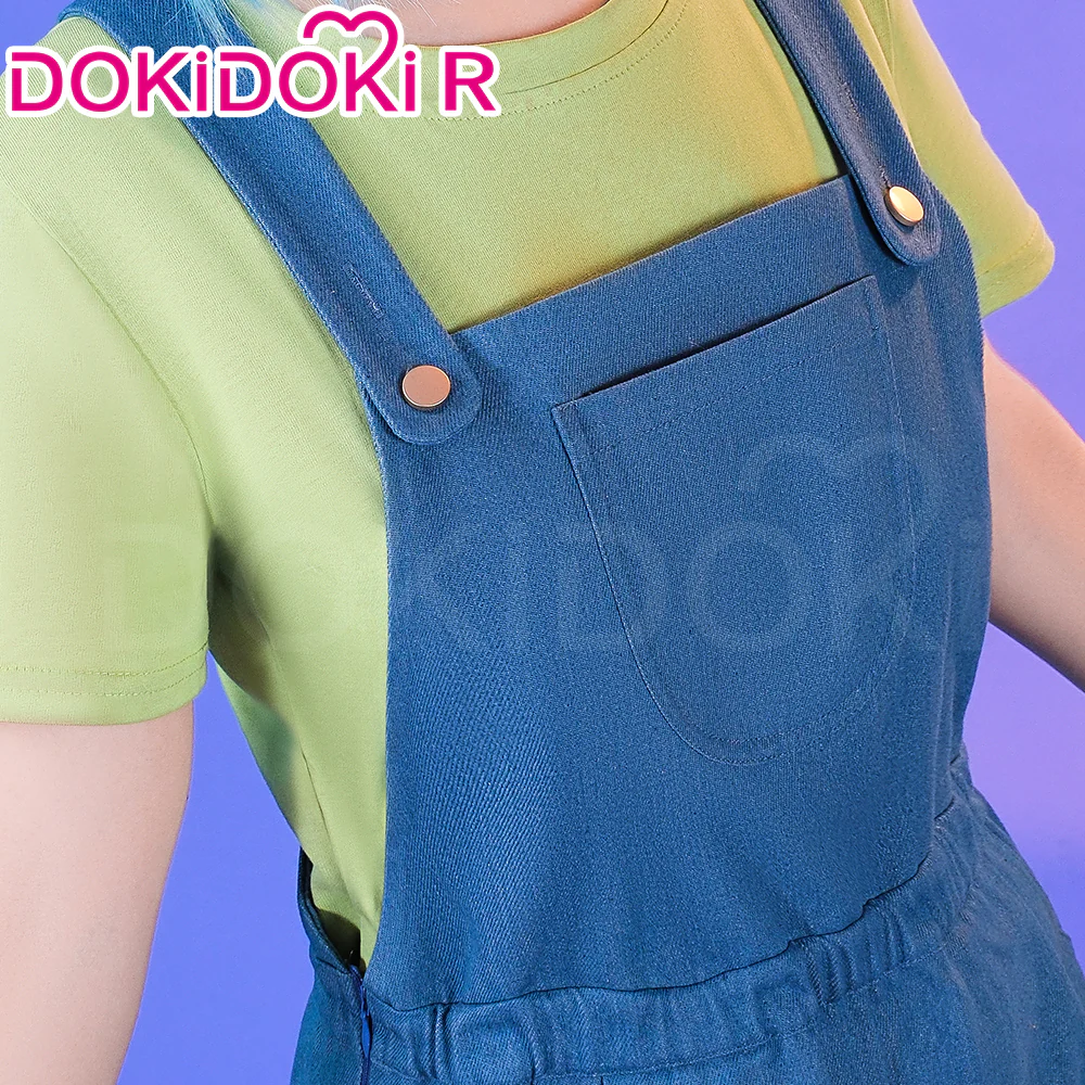 【Pants Ready For Ship】【Size S-2XL】DokiDoki-R Game Cosplay Costume Blue Denim Overalls - Image 4