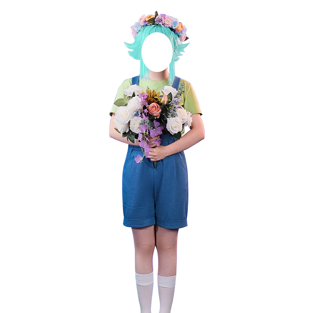 【Pants Ready For Ship】【Size S-2XL】DokiDoki-R Game Cosplay Costume Blue Denim Overalls - Image 5