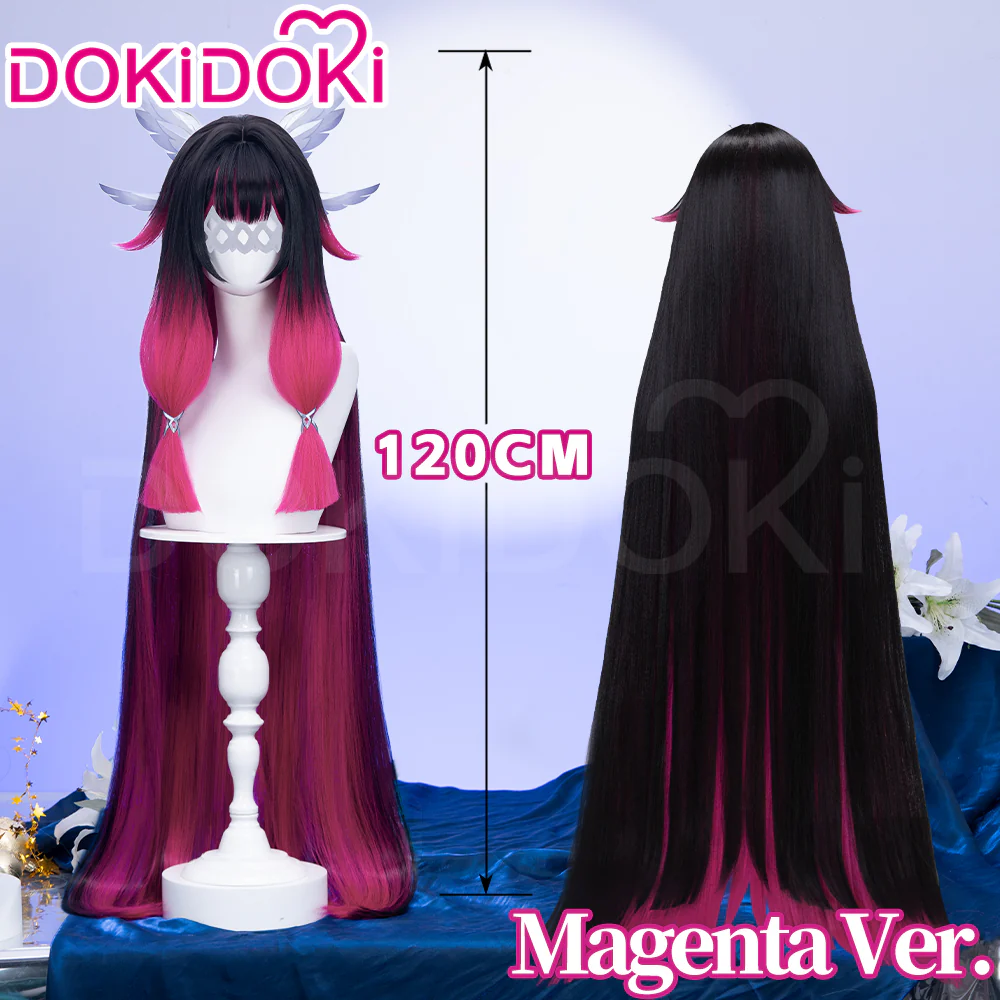 【Partially Ready For Ship】【120CM / 110CM】DokiDoki Game Genshin Impact Fatui Harbinger Cosplay Wig Cosplay Columbina Wig Long Straight - Image 5