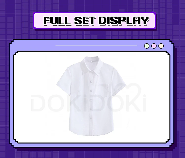 【Partially Ready For Ship】【Size S-3XL】【Last Batch】DokiDoki-R Game Cosplay Costume JK Suit Cute Pink Skirt - Image 8