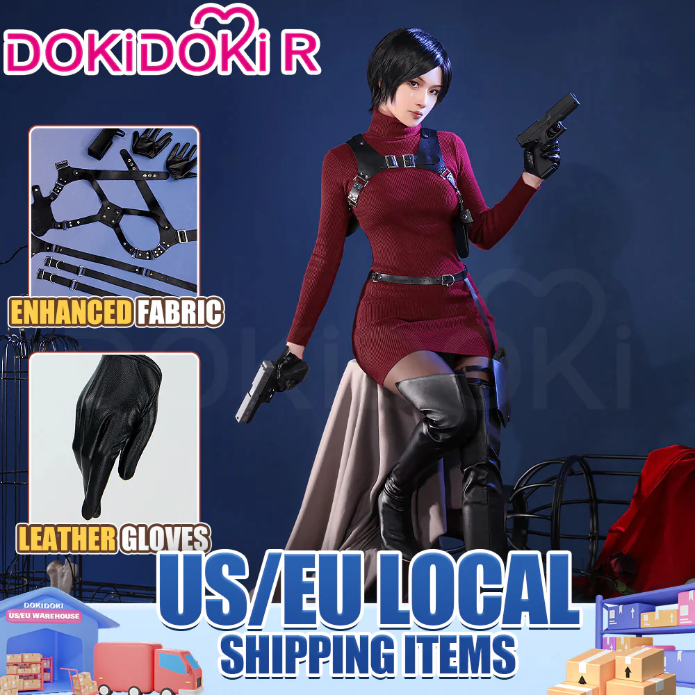 【US/EU LOCAL SHIPPING 】 【Size XS-3XL】DokiDoki-R Game Cosplay Costume Burgundy Sweater