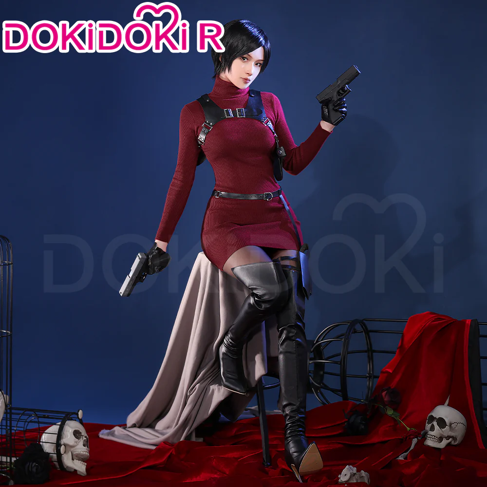 【Partially Ready For Ship】【Size XS-3XL】DokiDoki-R Game Cosplay Costume Burgundy Sweater - Image 5