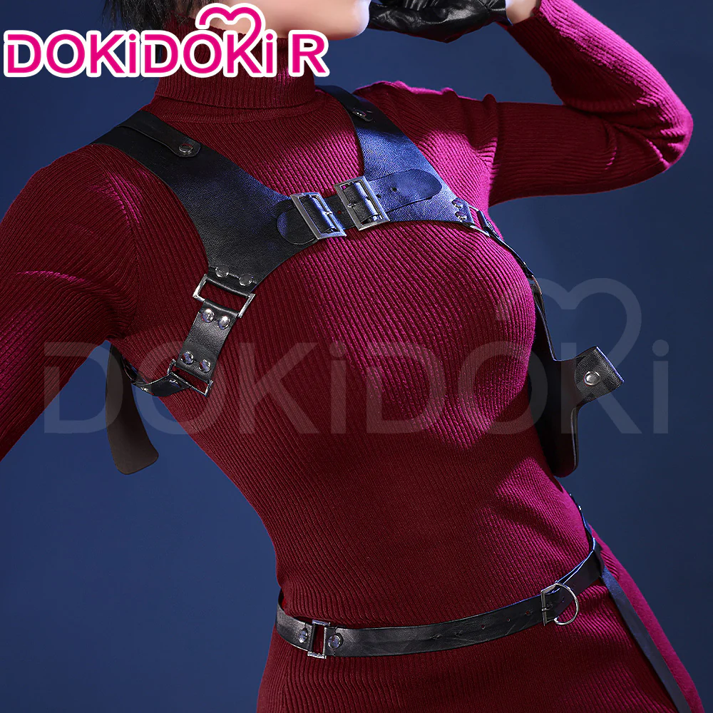 【Partially Ready For Ship】【Size XS-3XL】DokiDoki-R Game Cosplay Costume Burgundy Sweater - Image 6