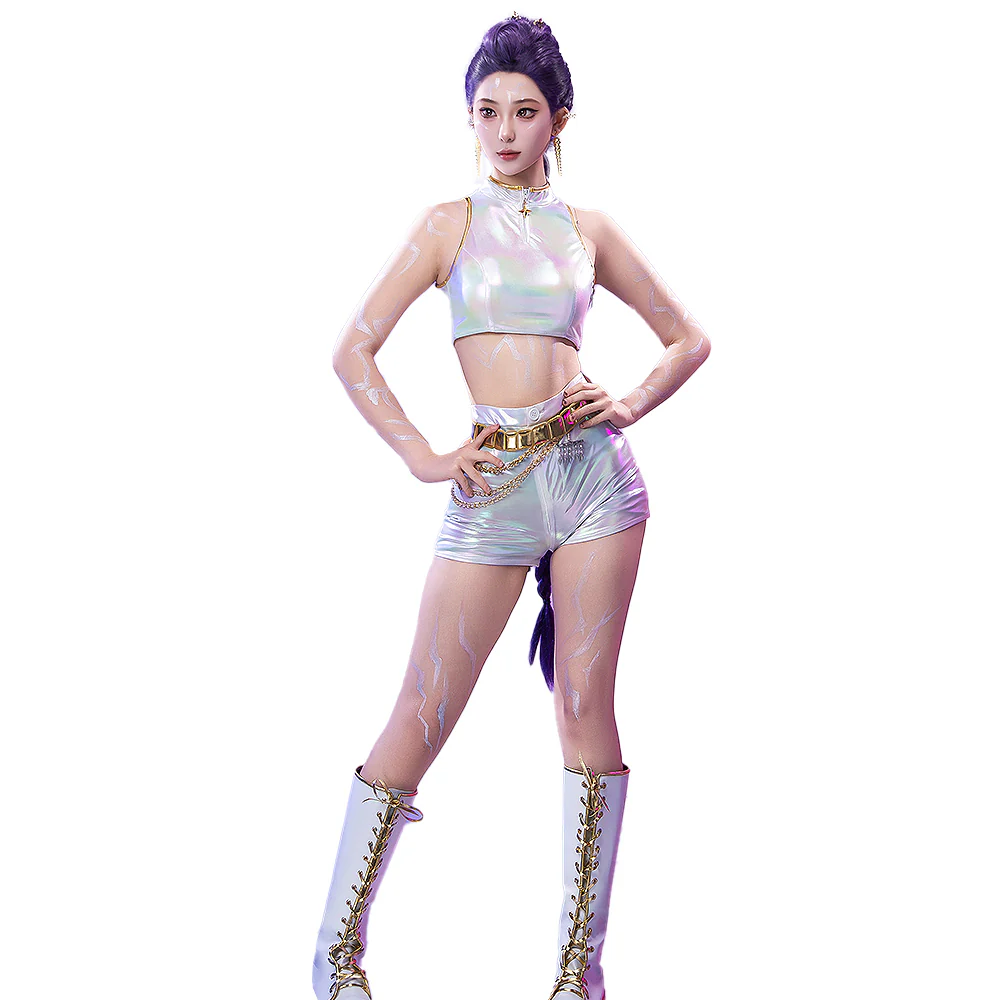 【US LOCAL SHIPPING 】【Size XS-3XL】DokiDoki-R Movie Anime KPOP KILLER Costume WHITE SERIES - Image 8