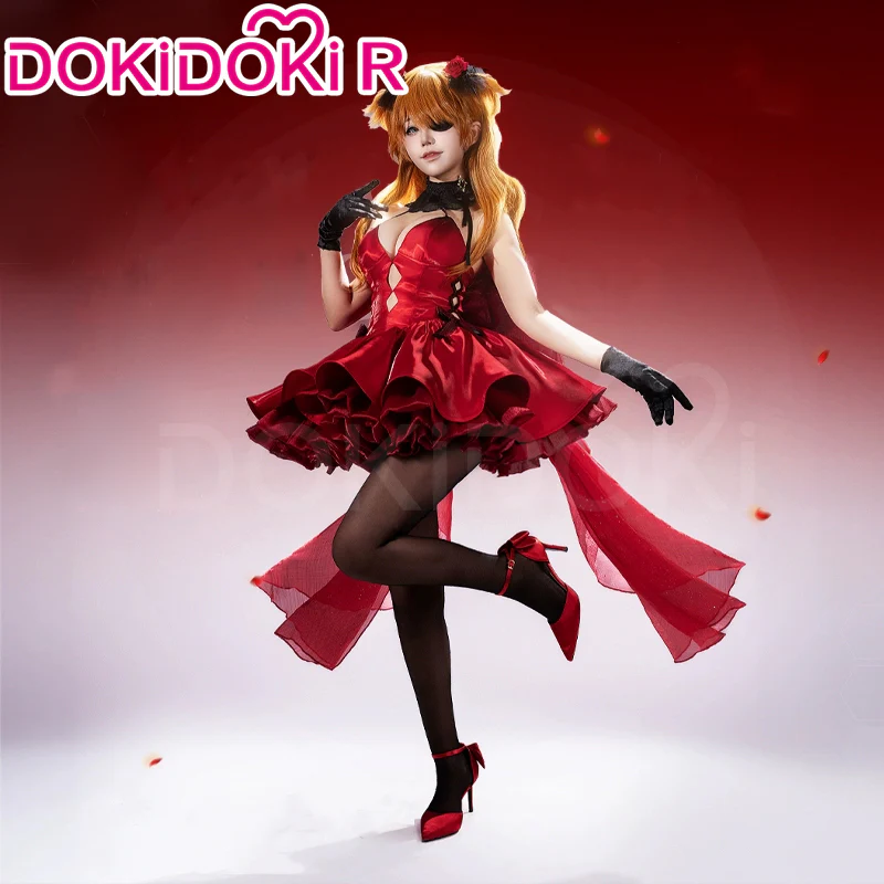 【Ready For Ship】【Last Batch】【Size XS-XL】DokiDoki-R Game Cosplay Costume Red Dress - Image 4