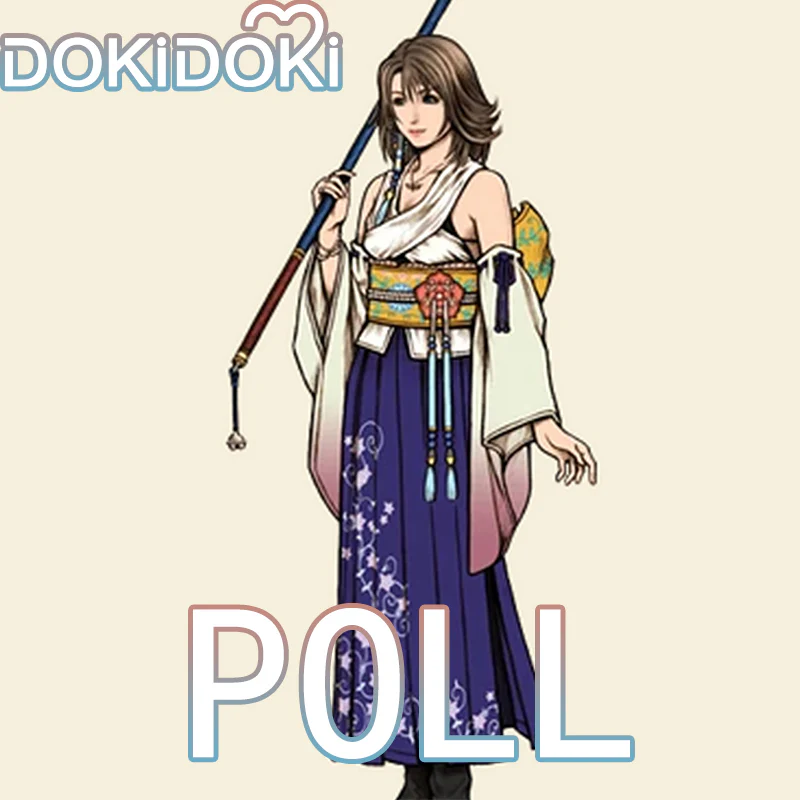 【POLL】$5 Deposit =$10 Coupon DokiDoki Game Cosplay Costume Kimono Purple Dress