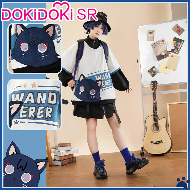 【POLL】$5 Deposit =$10 Coupon DokiDoki-SR Game Genshin Impact Cosplay Scaramouche Costume Wanderer Cat Doujin Casual Wear - Image 3
