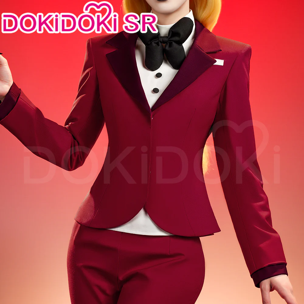 【Partially Ready For Ship】【Size S-3XL】DokiDoki-SR Anime Hell Hotel Cosplay Costume Red Suit - Image 4