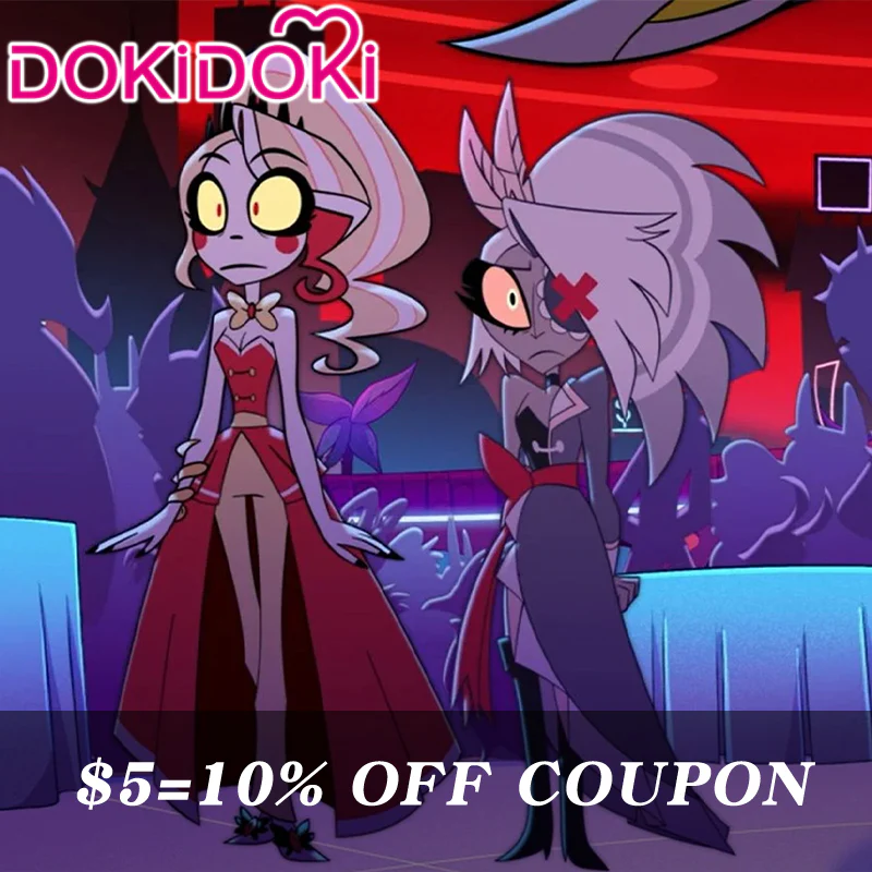 【Poll】$5 Deposit = 10% off Coupon DokiDoki Anime Hell Hotel Cosplay Party Outfit Costume Red Blue Dress - Image 2