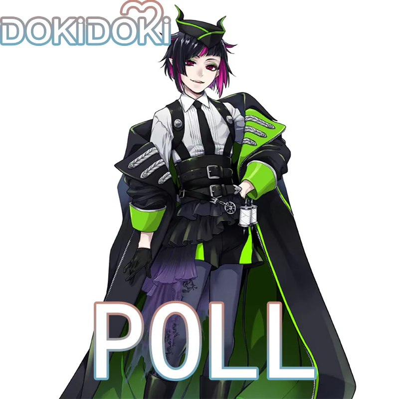 【Poll】$5 Deposit = 10% off Coupon DokiDoki Game Cosplay Costume Black Green Coat Suit