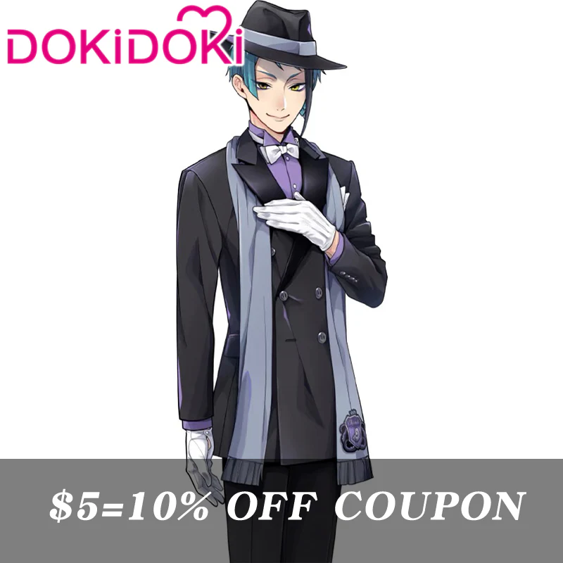 【Poll】$5 Deposit = 10% off Coupon DokiDoki Game Cosplay Costume Black Purple Suit Grey Scarf - Image 2