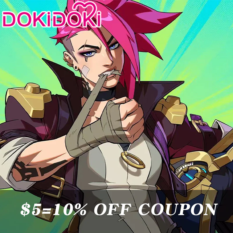 【Poll】$5 Deposit =10% OFF Coupon DokiDoki Game Cosplay Purple Jacket White Vest Costume Game Skin - Image 2